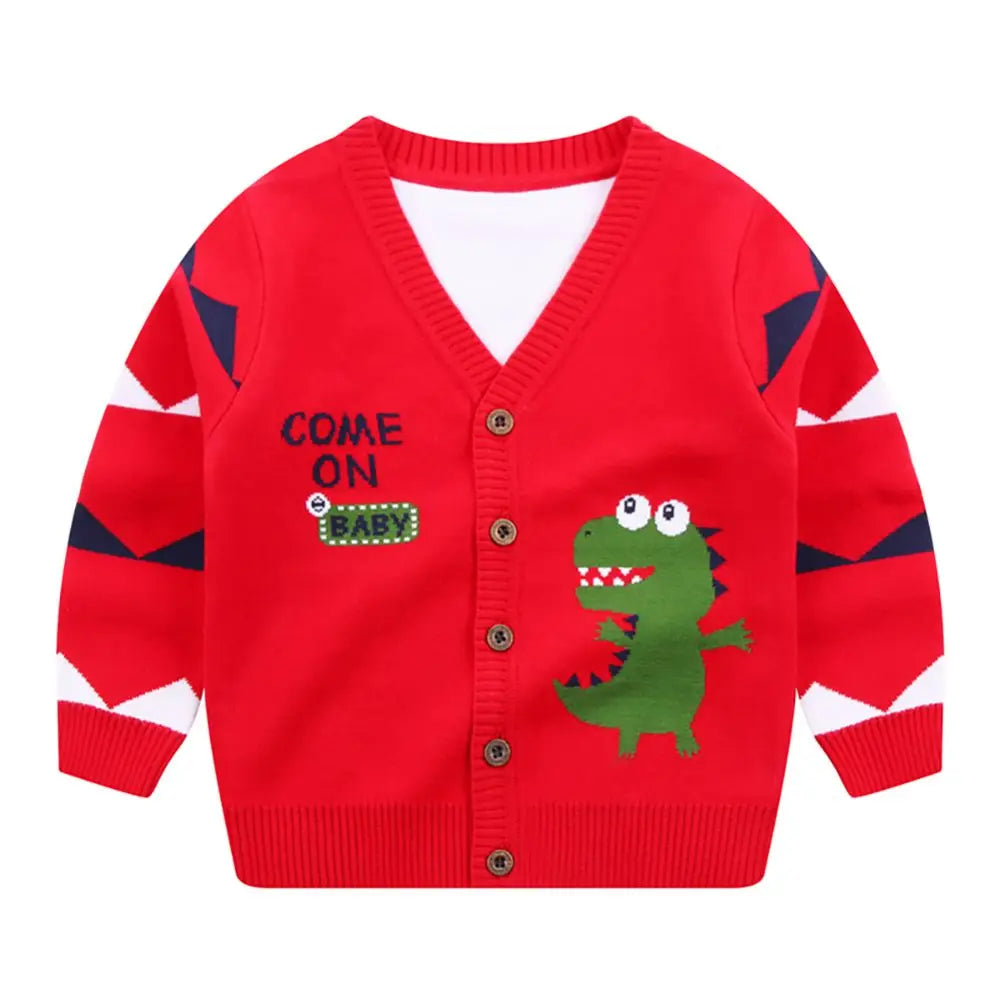 Jlong Spring Kids Baby Cardigan Coat Unisex Cotton V Neck