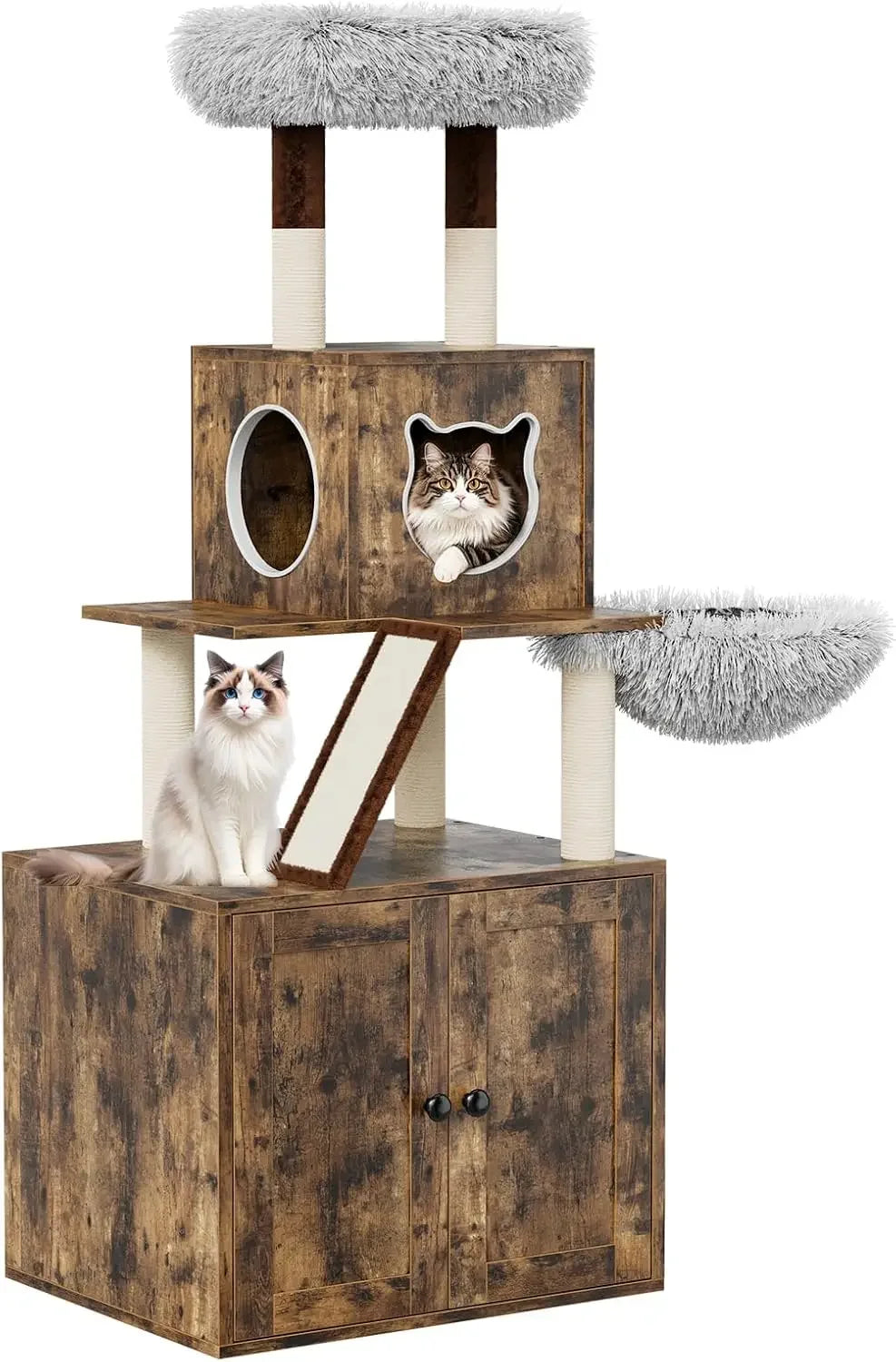 Hign-concerned Chemical Tall Cat Tree Litter Box Enclosure