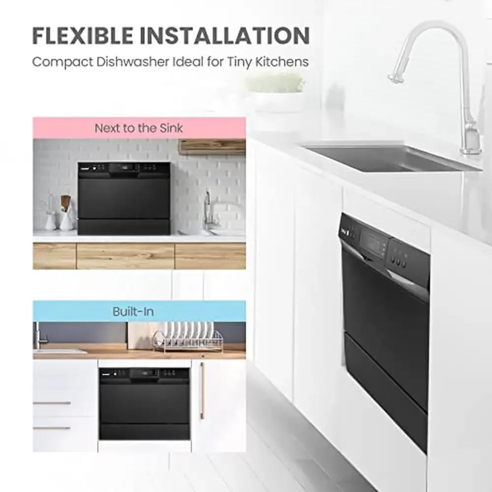 XMSJ Portable Countertop Dishwasher 6 Place Settings
