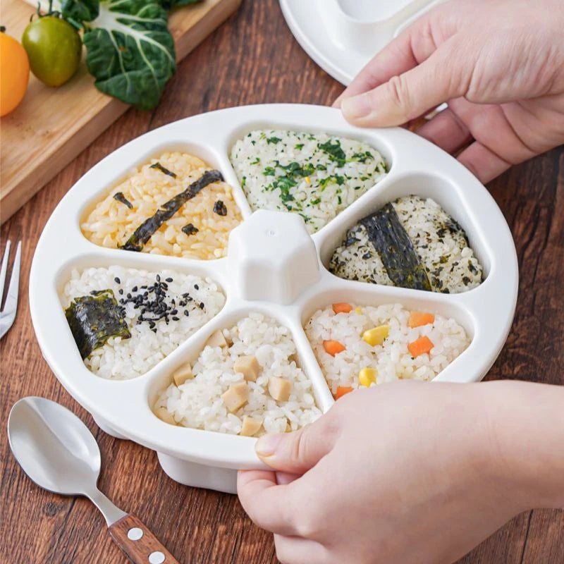 Six In One Triangle Sushi Mold Kit For Bento Lunchbox