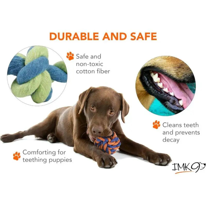 Gumay Bell Knot Dog Chewing Rope Toy Training Tool