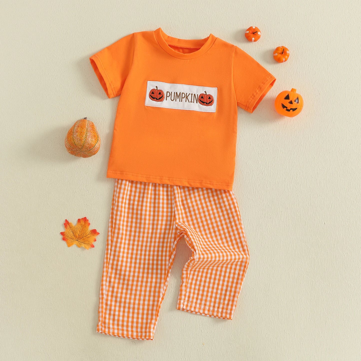 Pudcoco Ghost Embroidery Baby Toddler 2 Piece Outfit Set