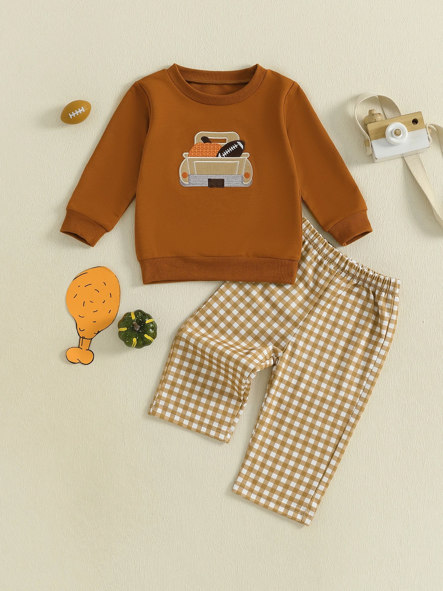 CN Guangdong Baby Boys Thanksgiving Turkey Embroidery Set