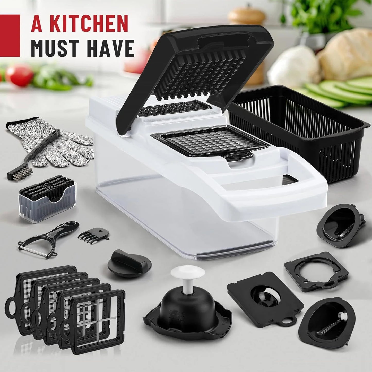 Feature 25in1 Multifunction Vegetable Chopper And Slicer