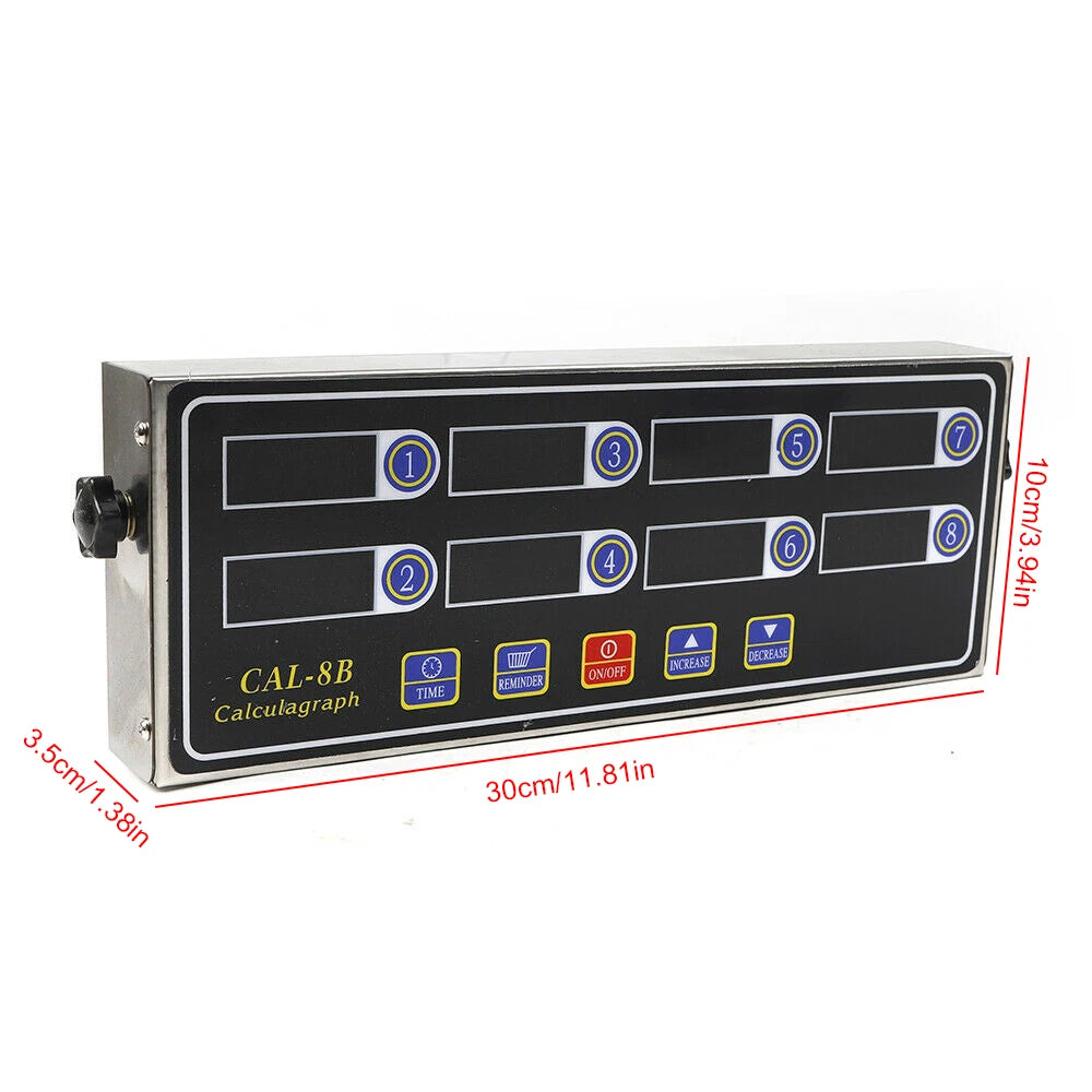 Stainless Steel Digital Cooking Timer With 8 Channels