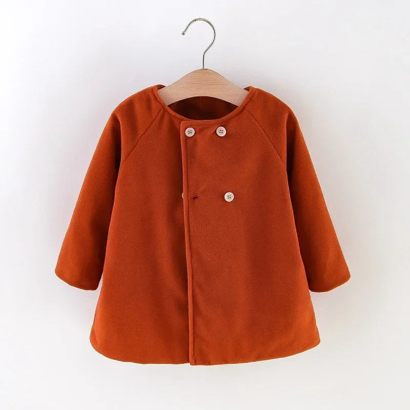 Korean Style Baby Girls Coat Long Sleeve Outerwear Autumn