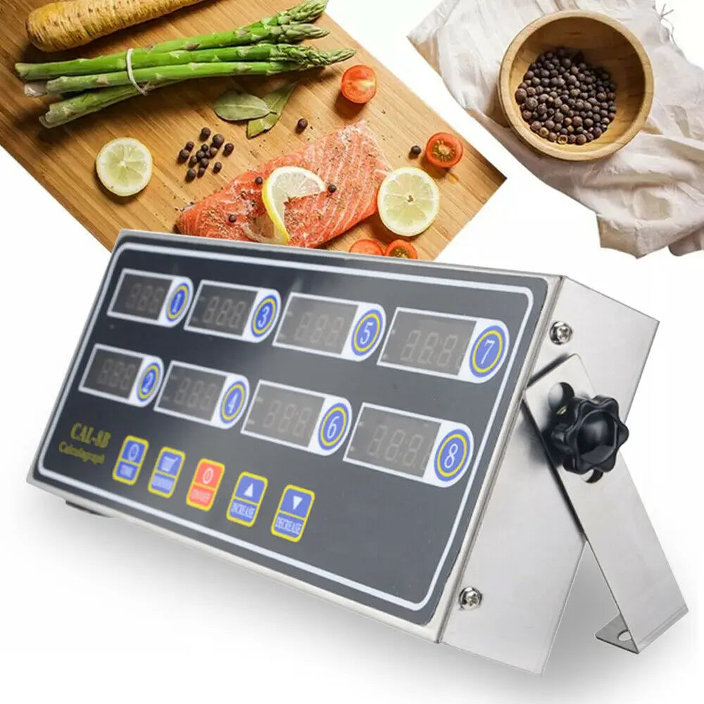 Stainless Steel Digital Cooking Timer With 8 Channels