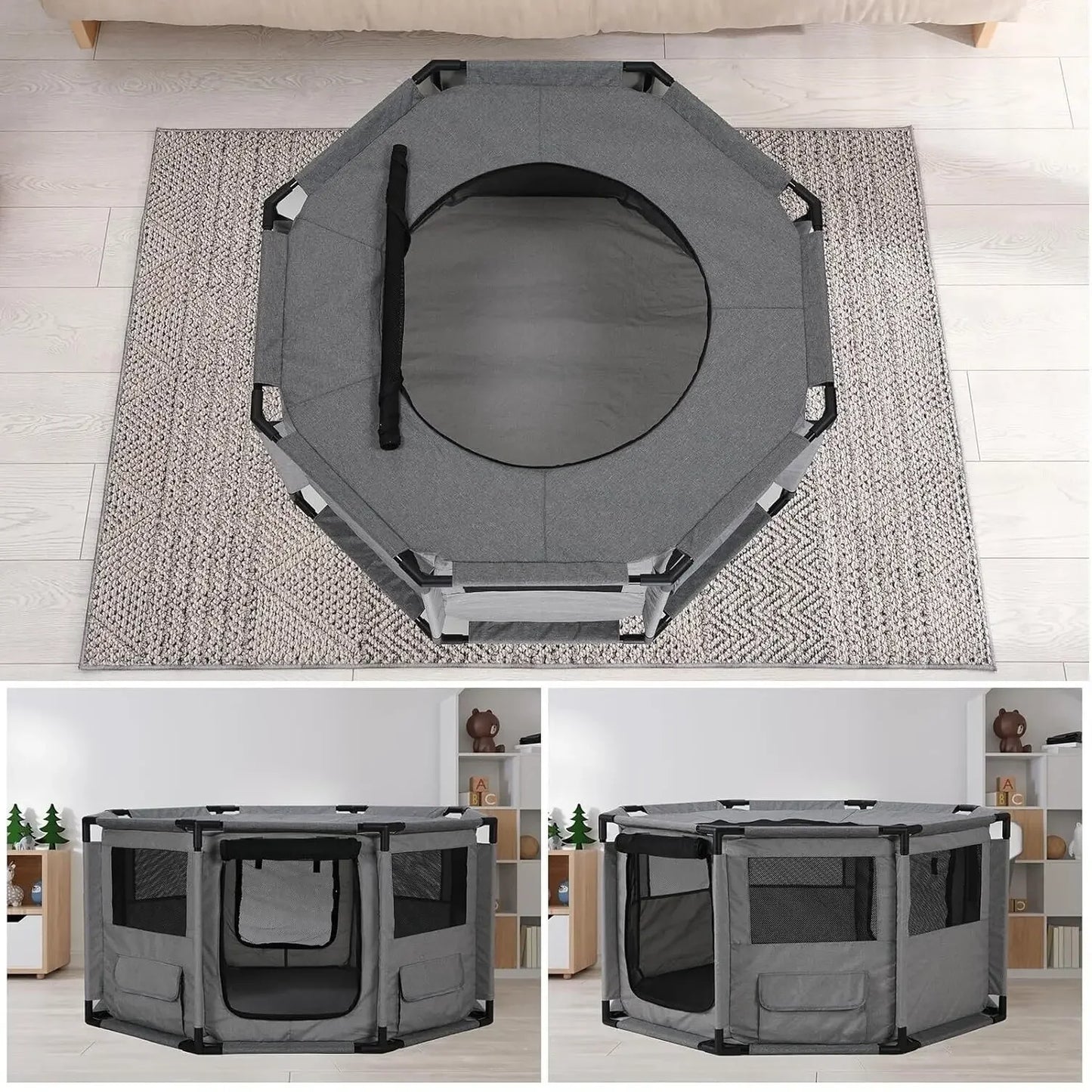 Dog Playpen Portable Water Resistant Indoor Outdoor Kennel