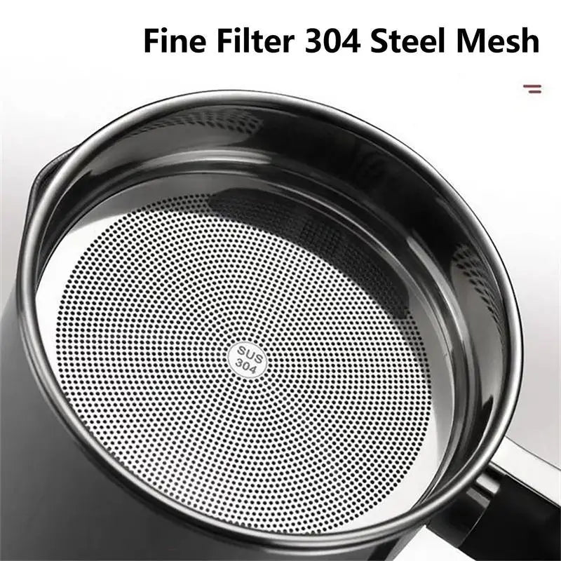Grease Filter Pot With Lid Oil Storage Tray For Kitchen
