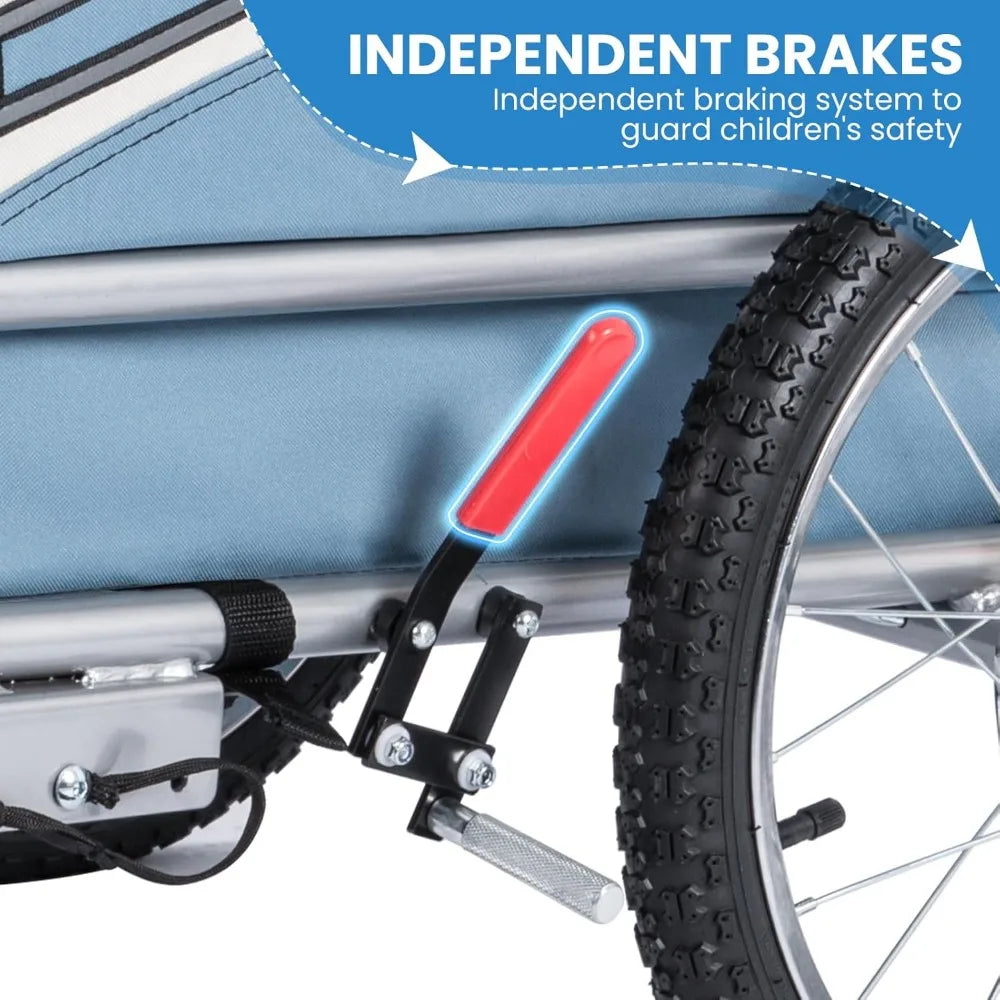 2 in 1 Pet Bicycle Trailer and Stroller Carrier for Pets