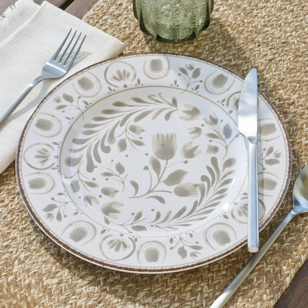 Eco Friendly Bamboo Melamine Dinnerware Set Indoor Outdoor