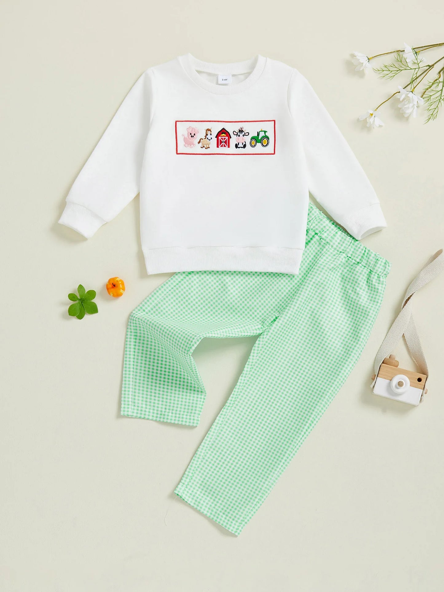 Emmababy Girls Two Piece Outfit Cute Cartoon Hoodie Set