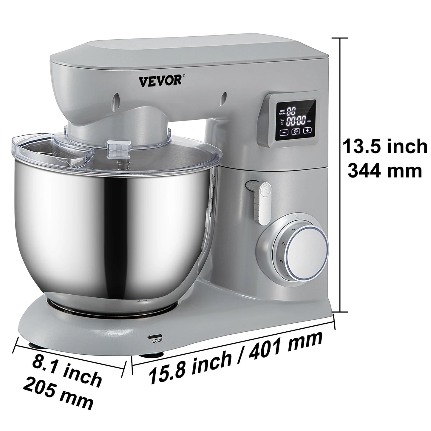 VEVOR Electric Stand Mixer With LCD Screen And Timer