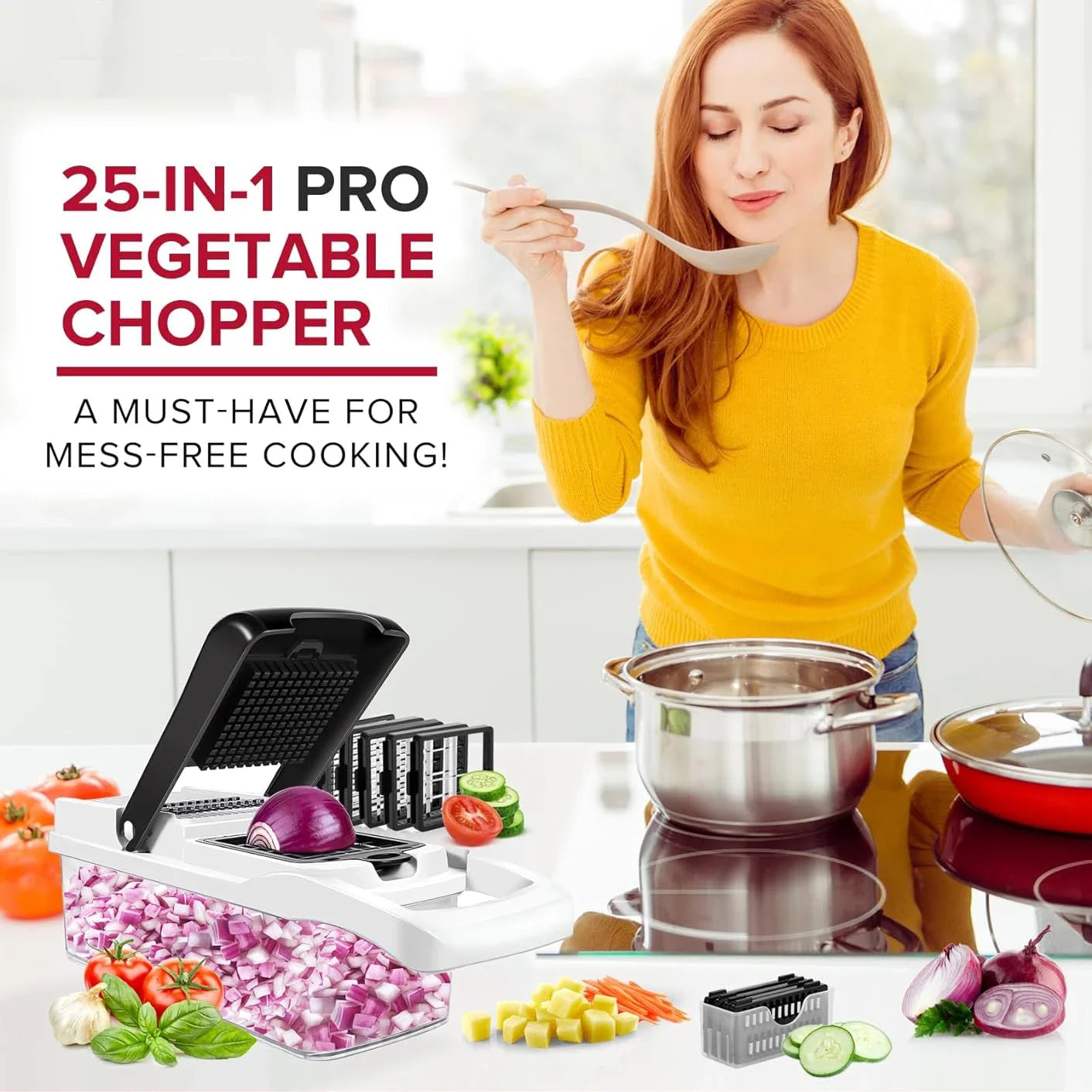 25 in 1 Multifunctional Vegetable Chopper and Kitchen Gadget Tool