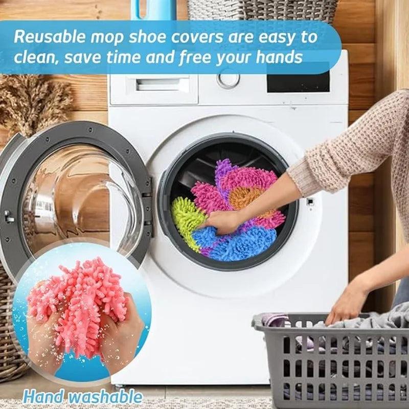 Zhejiang CN Microfiber Mop Slippers Reusable Dust Mop For Floor Cleaning Home Kitchen Bathroom