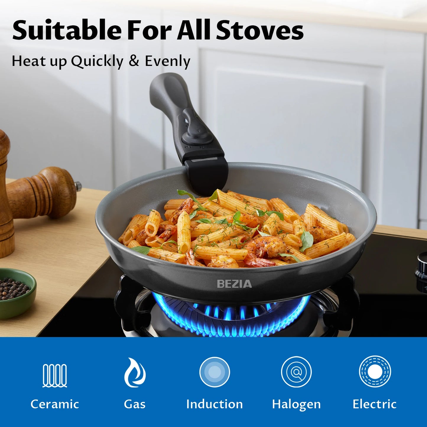 Feature Induction Cookware Set 13pc Detachable Handles