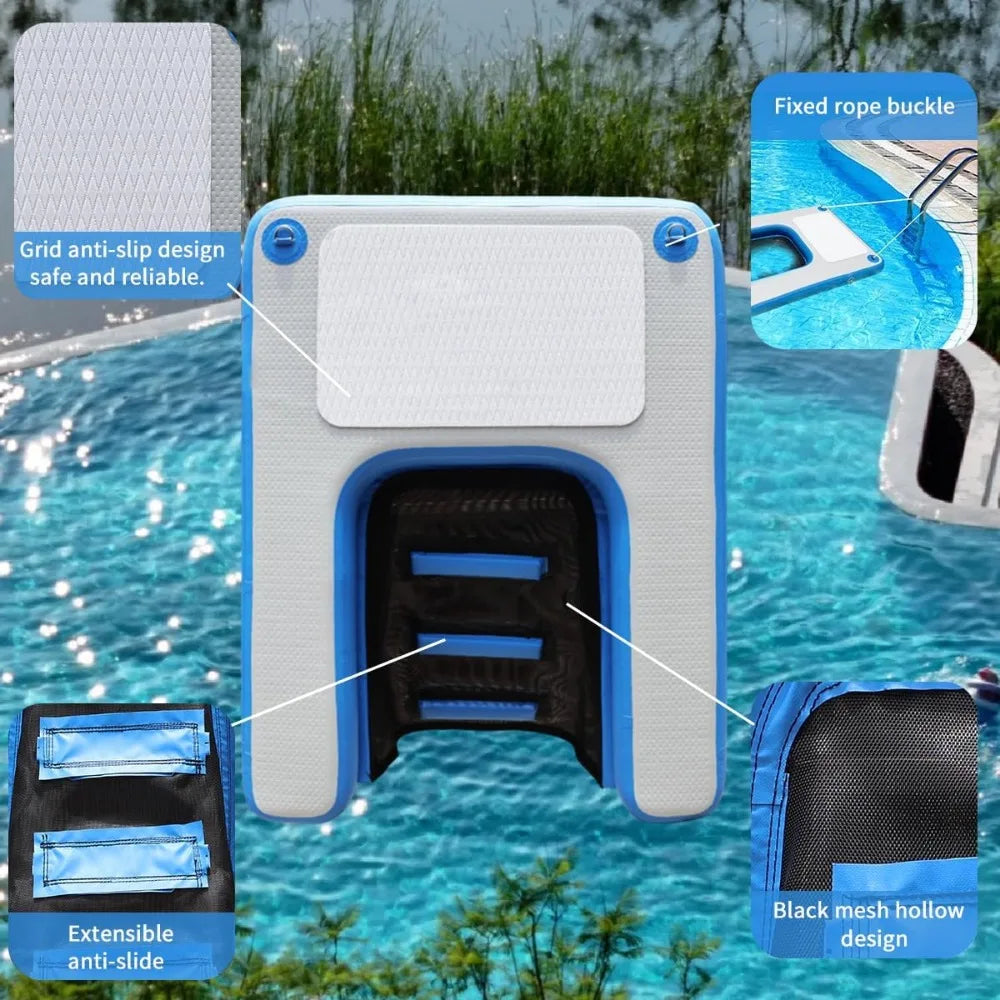Inflatable Dog Dock Ramp 200 Lbs Load Bearing Water Safety