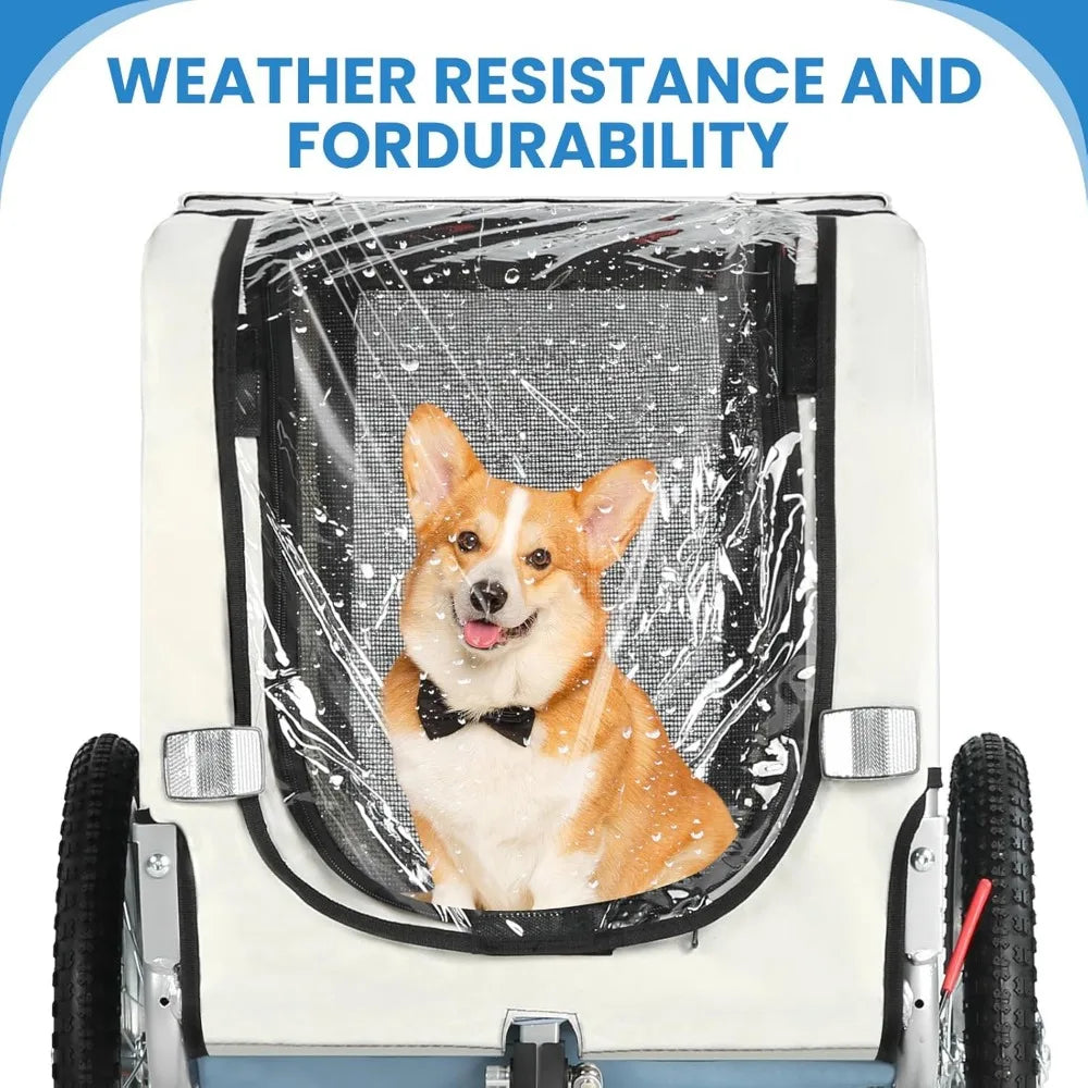 2 in 1 Pet Bicycle Trailer and Stroller Carrier for Pets
