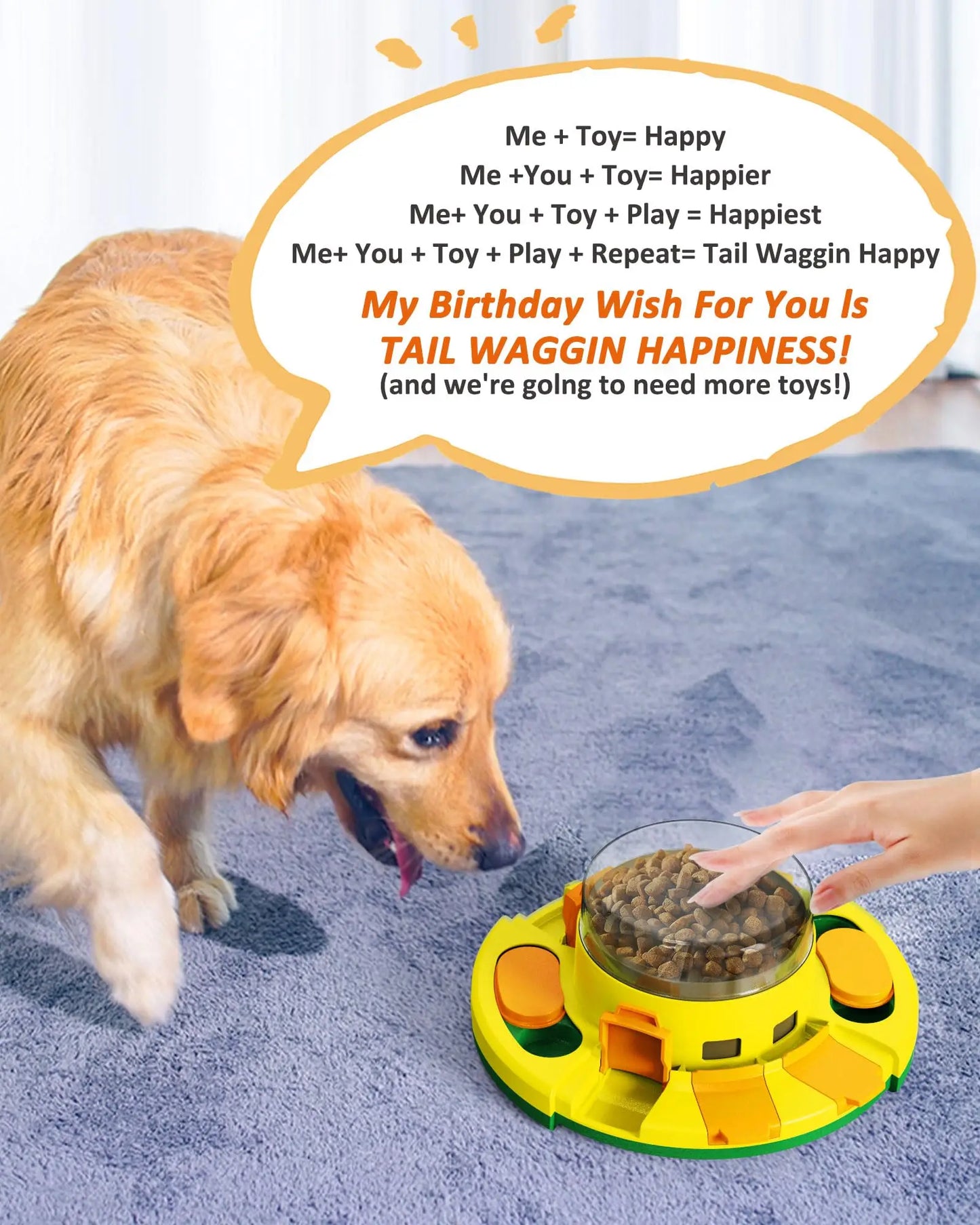 Interactive Dog Puzzle Toy Slow Feeder Dispenser For Treats