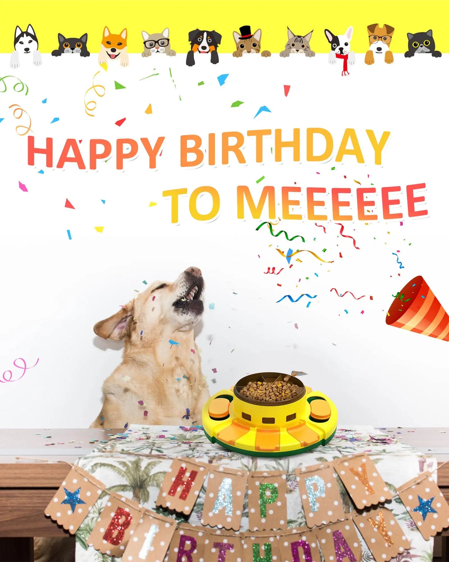 Interactive Dog Puzzle Toy Slow Feeder Dispenser For Treats