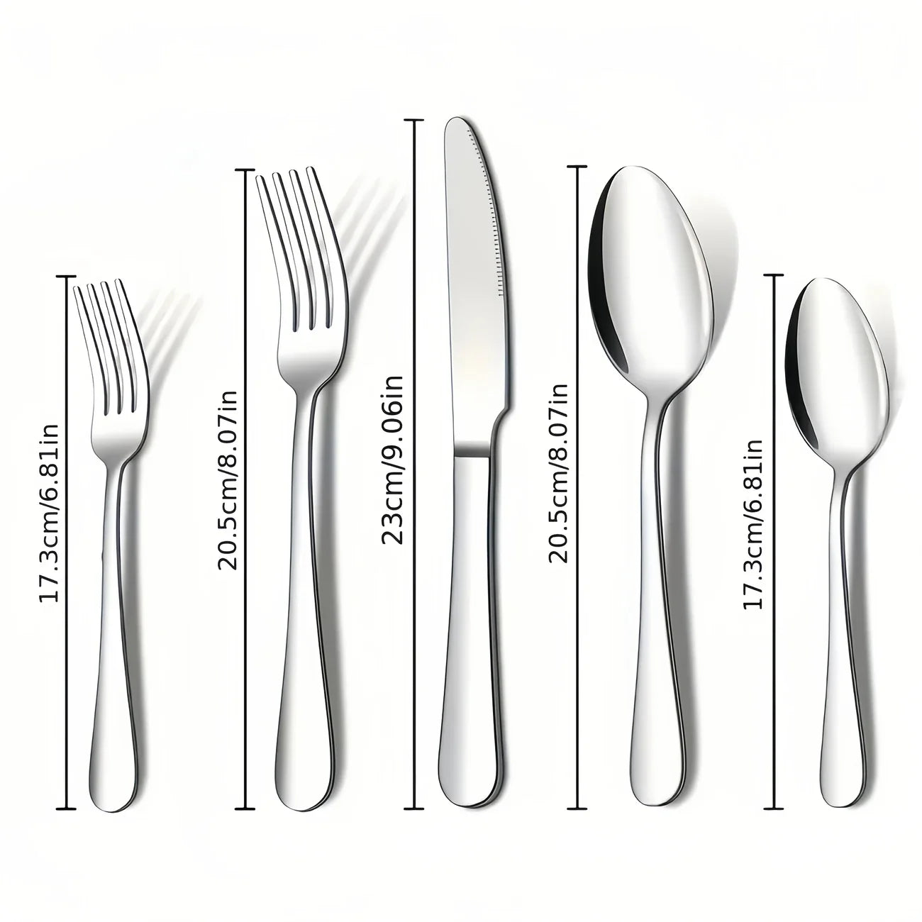Stainless Steel Silverware Set 60 20Piece UltraDurablePremium Dishwasher Safe Rustproof