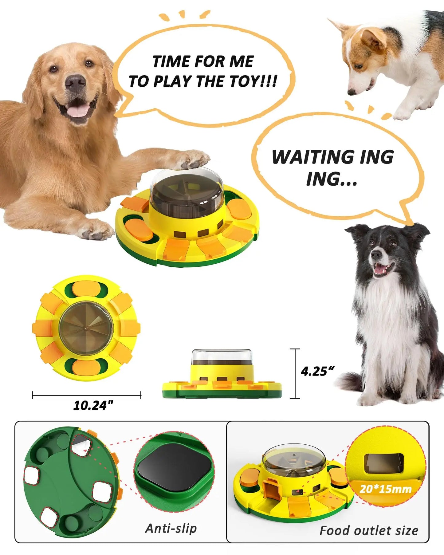 Interactive Dog Puzzle Toy Slow Feeder Dispenser For Treats