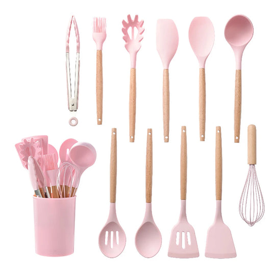 Feature Silicone Kitchen Utensils Set Nonstick Spatulas