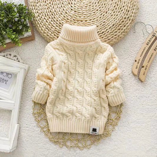 Kids Tricots Turtleneck Sweater For Girls And Boys Winter