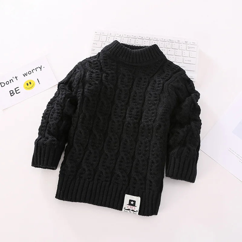 Kids Tricots Turtleneck Sweater For Girls And Boys Winter