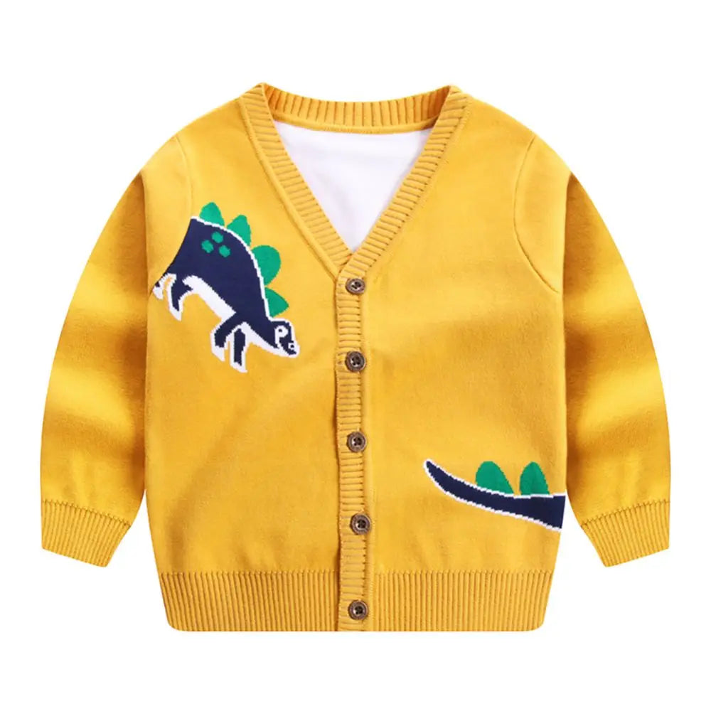 Jlong Spring Kids Baby Cardigan Coat Unisex Cotton V Neck