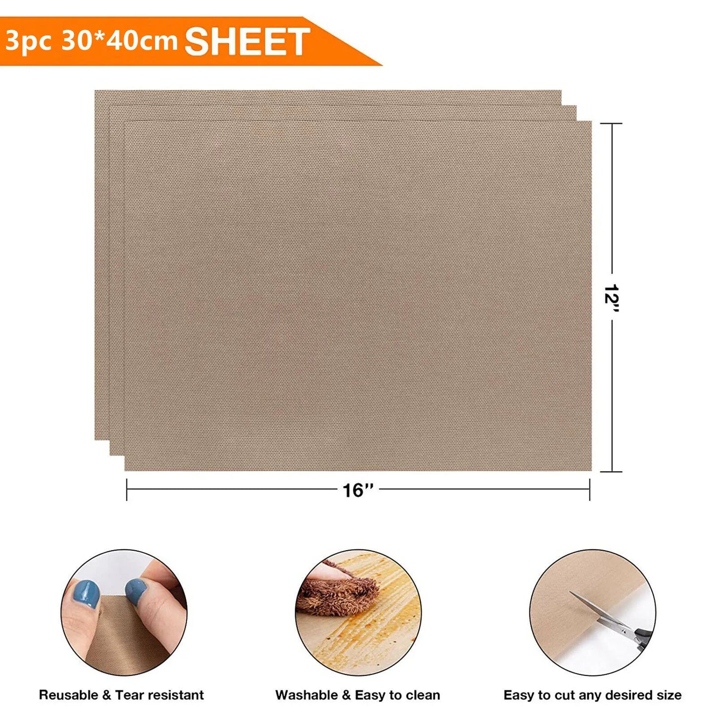 Reusable Heat Resistant Baking Sheet Nonstick Oven Mat