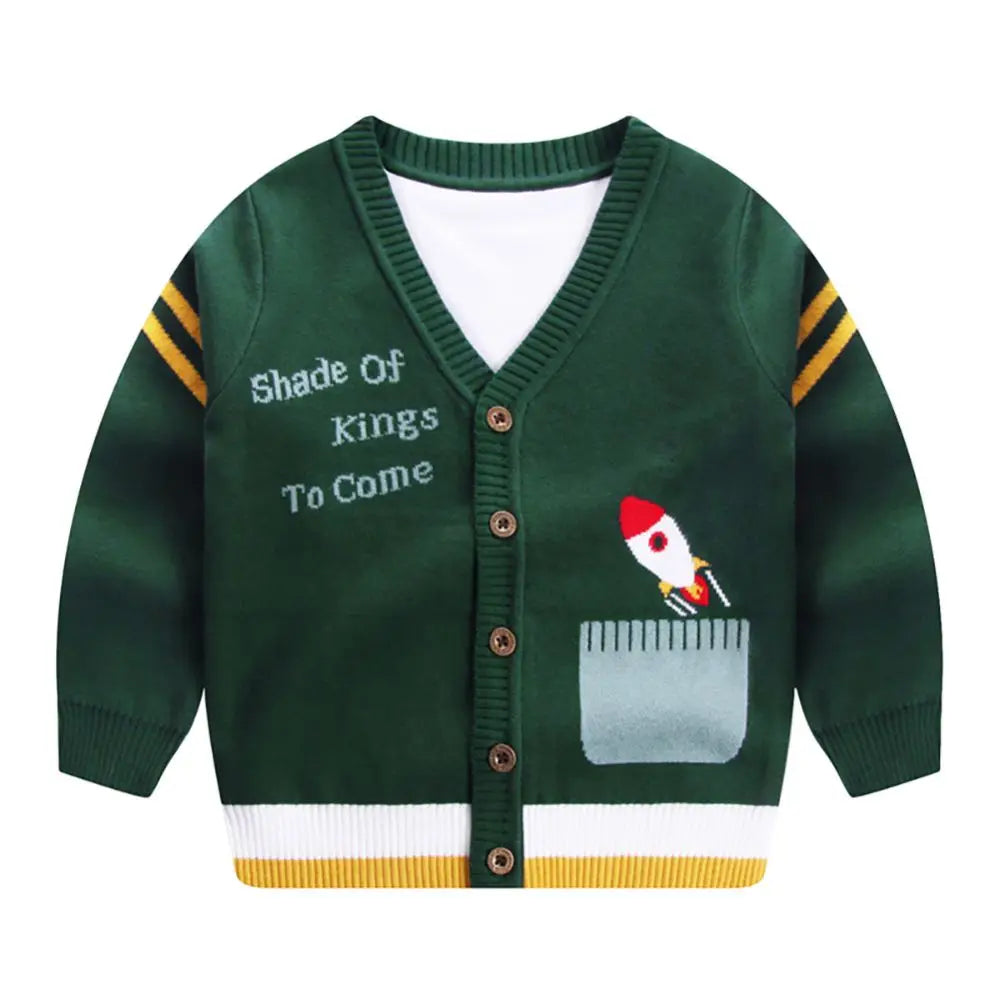 Jlong Spring Kids Baby Cardigan Coat Unisex Cotton V Neck