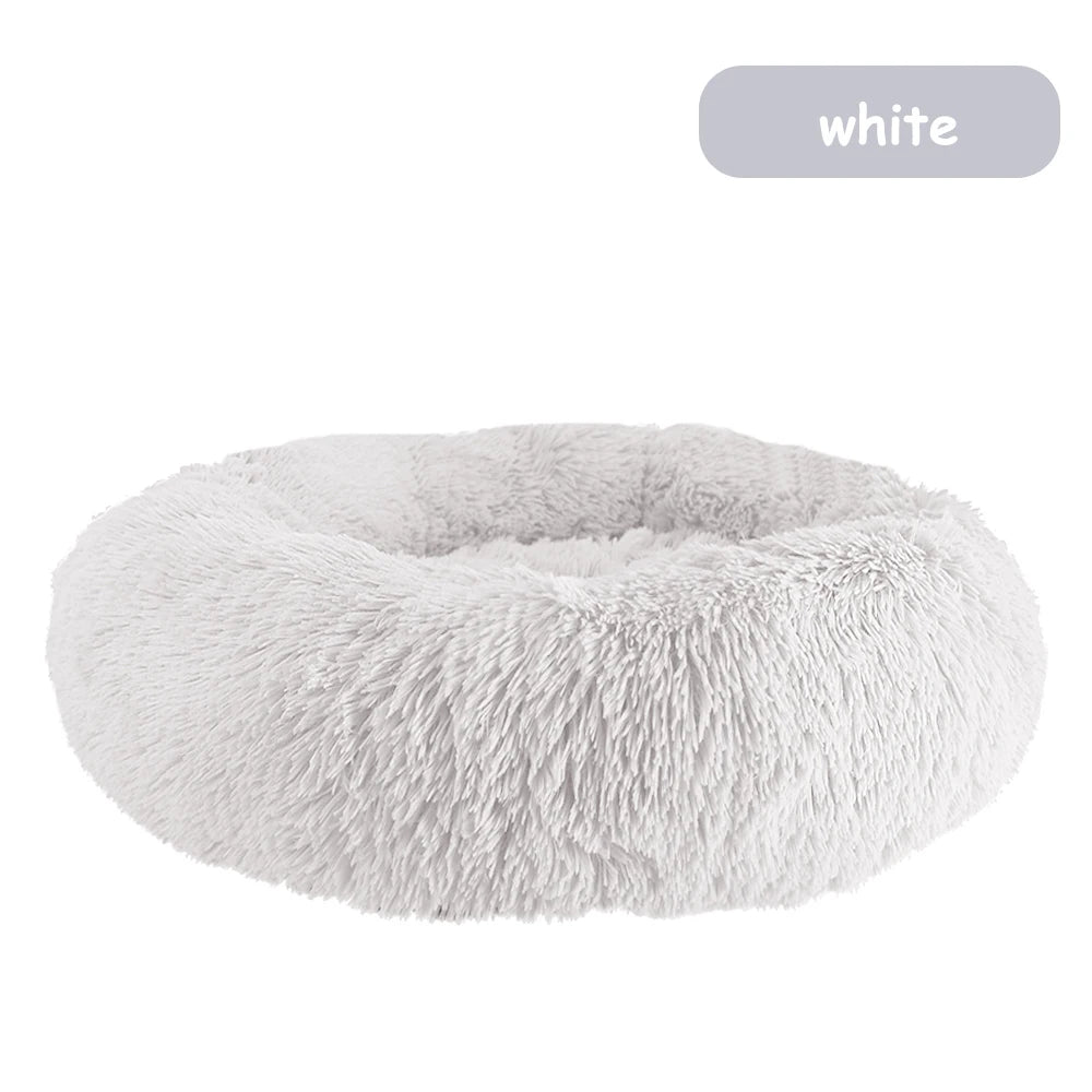 Donut Plush Dog Bed Warm Calming Soft Pet Bed Sofa