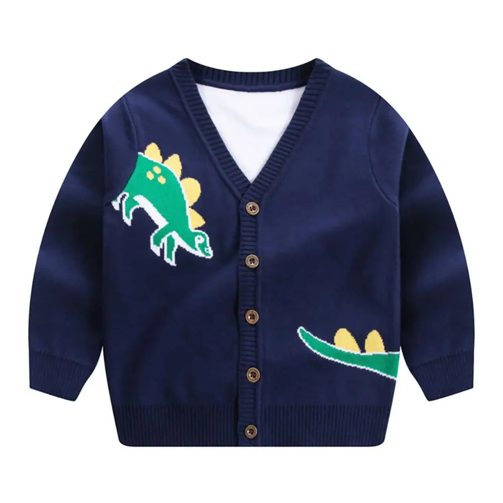 Jlong Spring Kids Baby Cardigan Coat Unisex Cotton V Neck