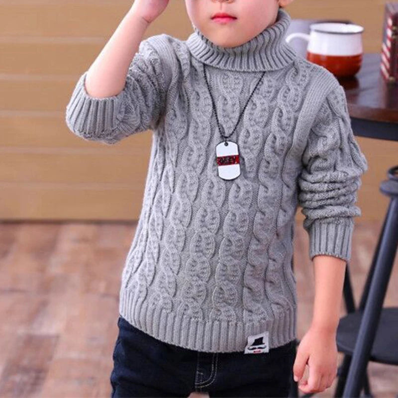 Kids Tricots Turtleneck Sweater For Girls And Boys Winter