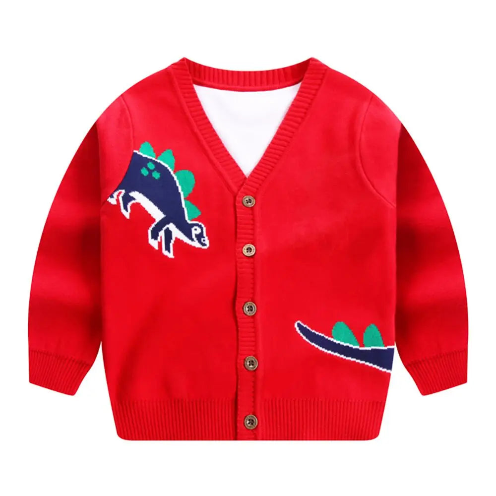 Jlong Spring Kids Baby Cardigan Coat Unisex Cotton V Neck