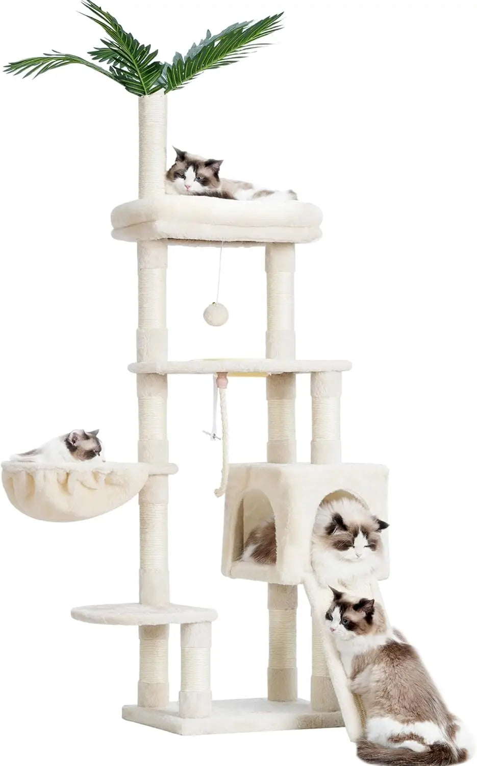 Tibet Cat Tree Tower For Indoor Cats With Plush Perches