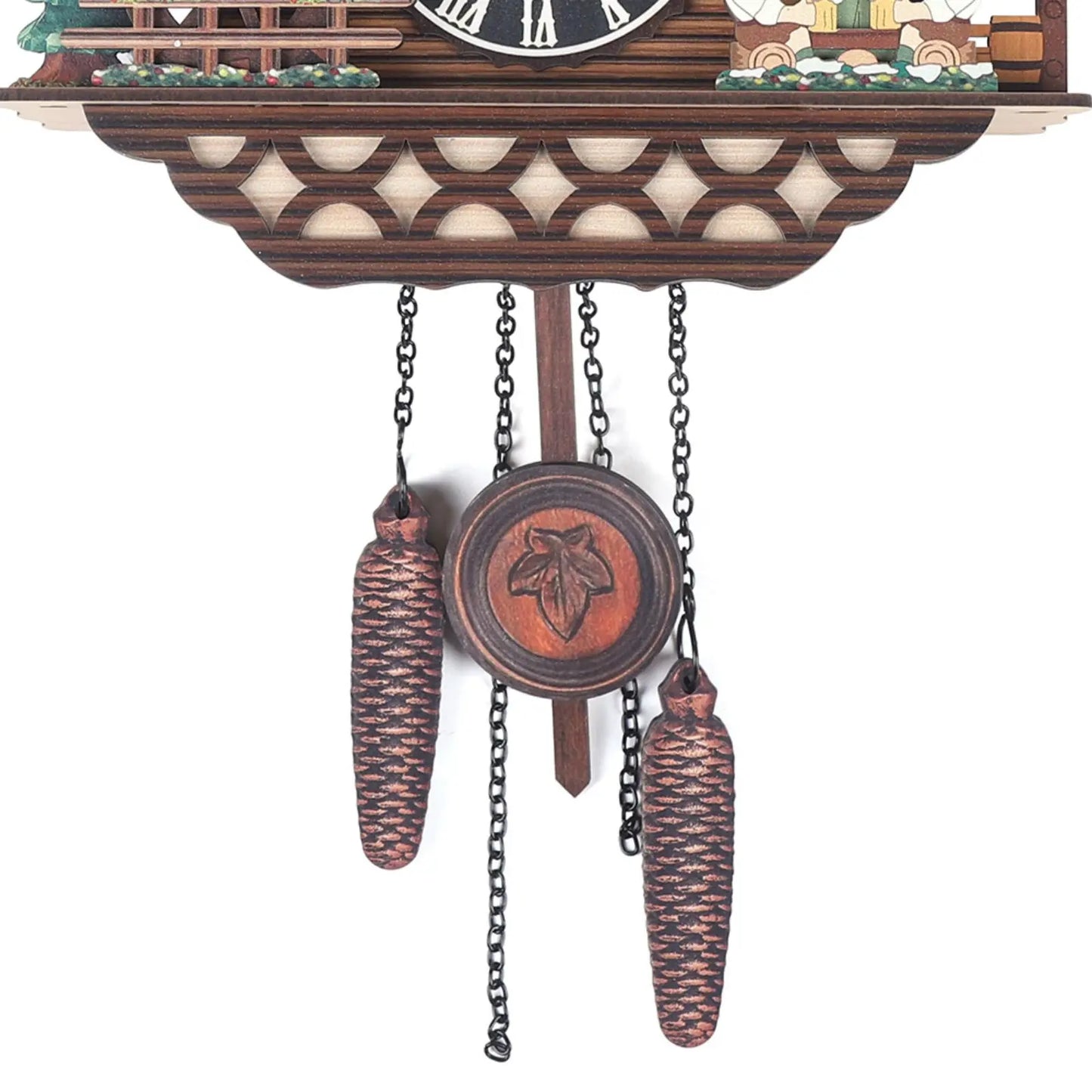 Creative Wooden Bird Cuckoo Wall Clock With Swinging Wings