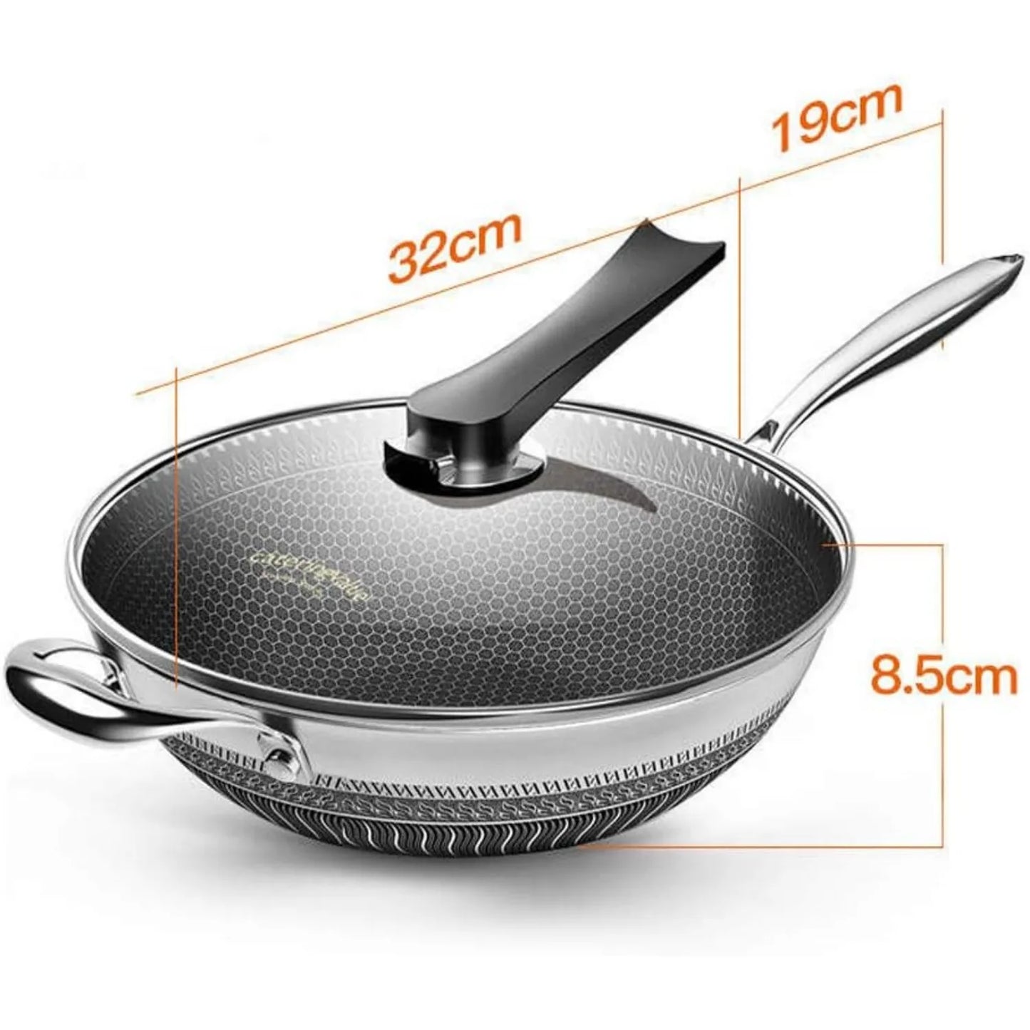 Hign-concerned Stainless Steel Saute Pan With Honeycomb Coating Nonstick