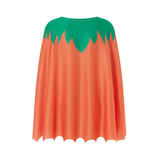 Spooky Pumpkin Witch Costume Cloak Cape for Kids and Adults