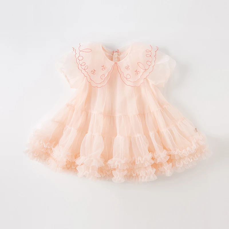 Dave Bella Princess Dress Birthday Short Sleeve Mesh
