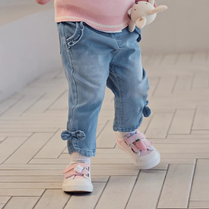 Dave Bella Girls Denim Jeans Soft Elastic Casual Pants