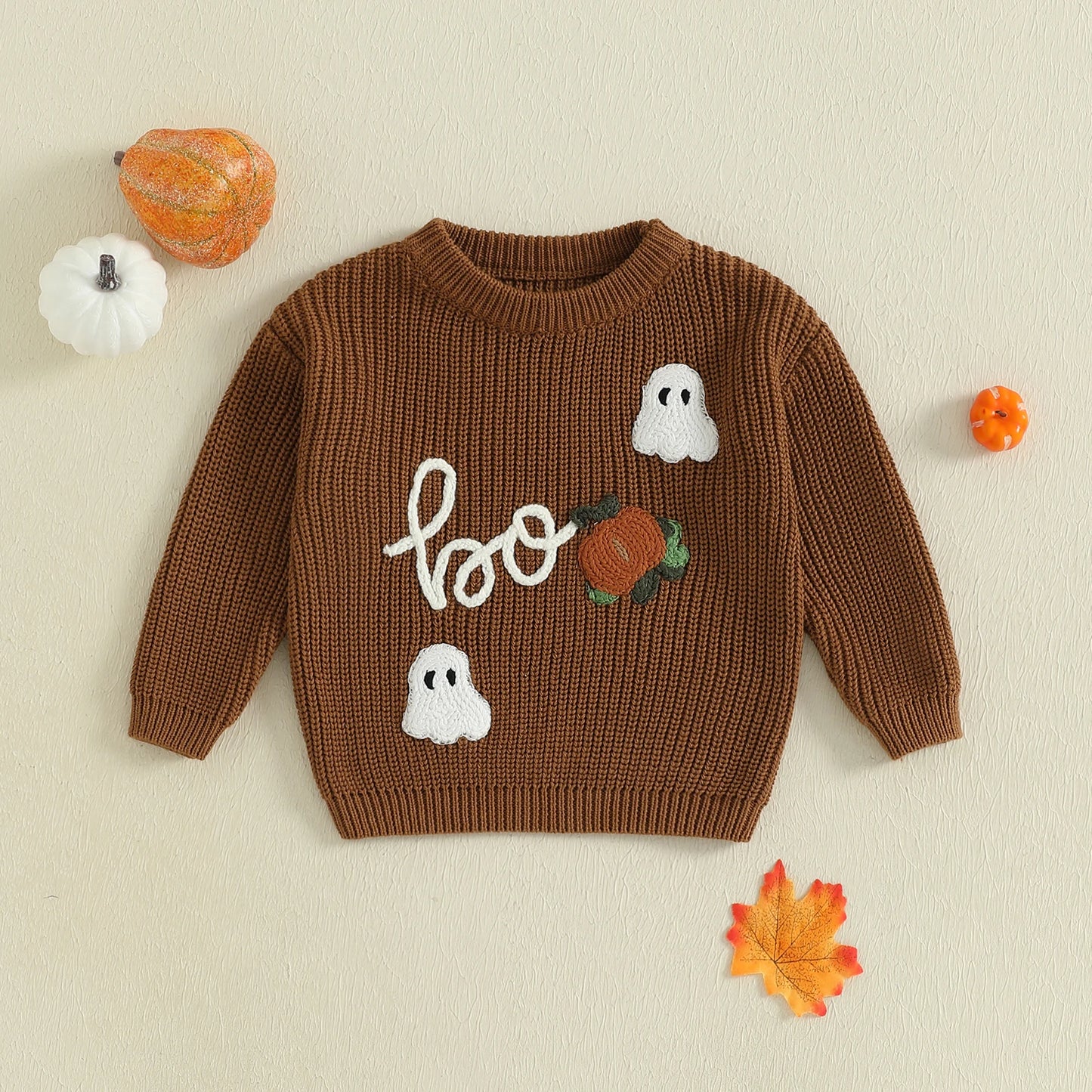 Emmababy Pumpkin Patch Knit Sweater Cozy Baby Boy Girl