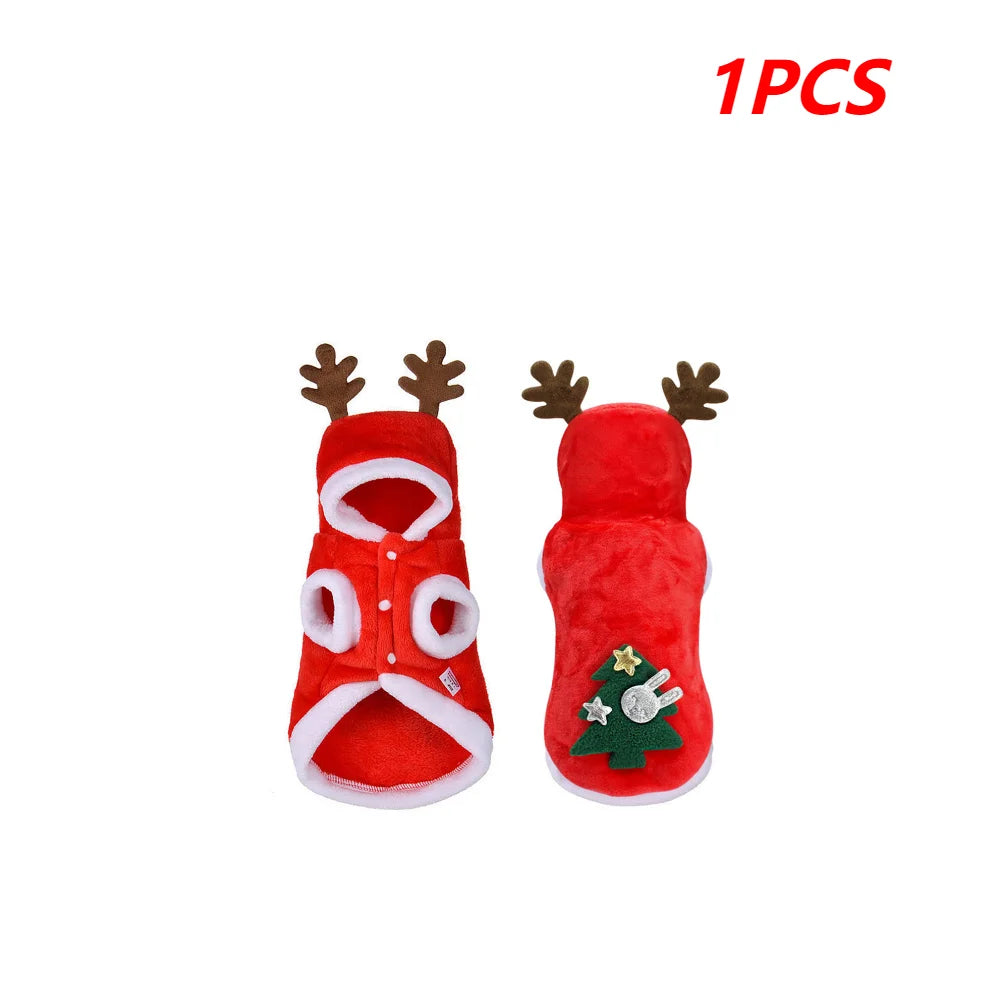 Shunmaii Elk Christmas Dog Costume Winter Warm Coat