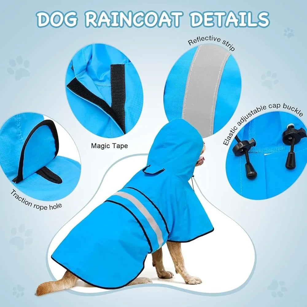 Hooded Waterproof Dog Raincoat for Outdoor Adventures