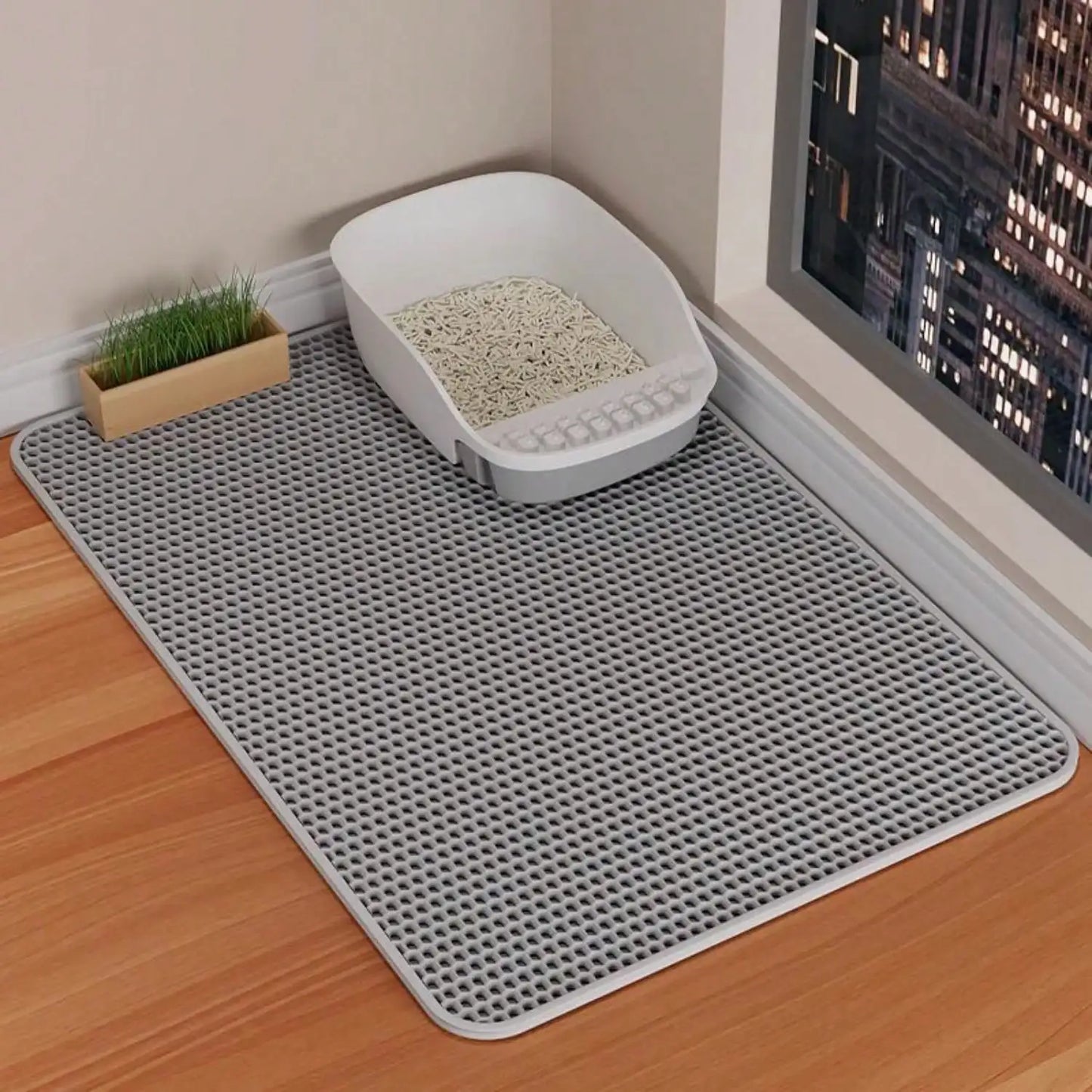 Hign Concerned Cat Litter Mat Non Slip Waterproof Box Mat