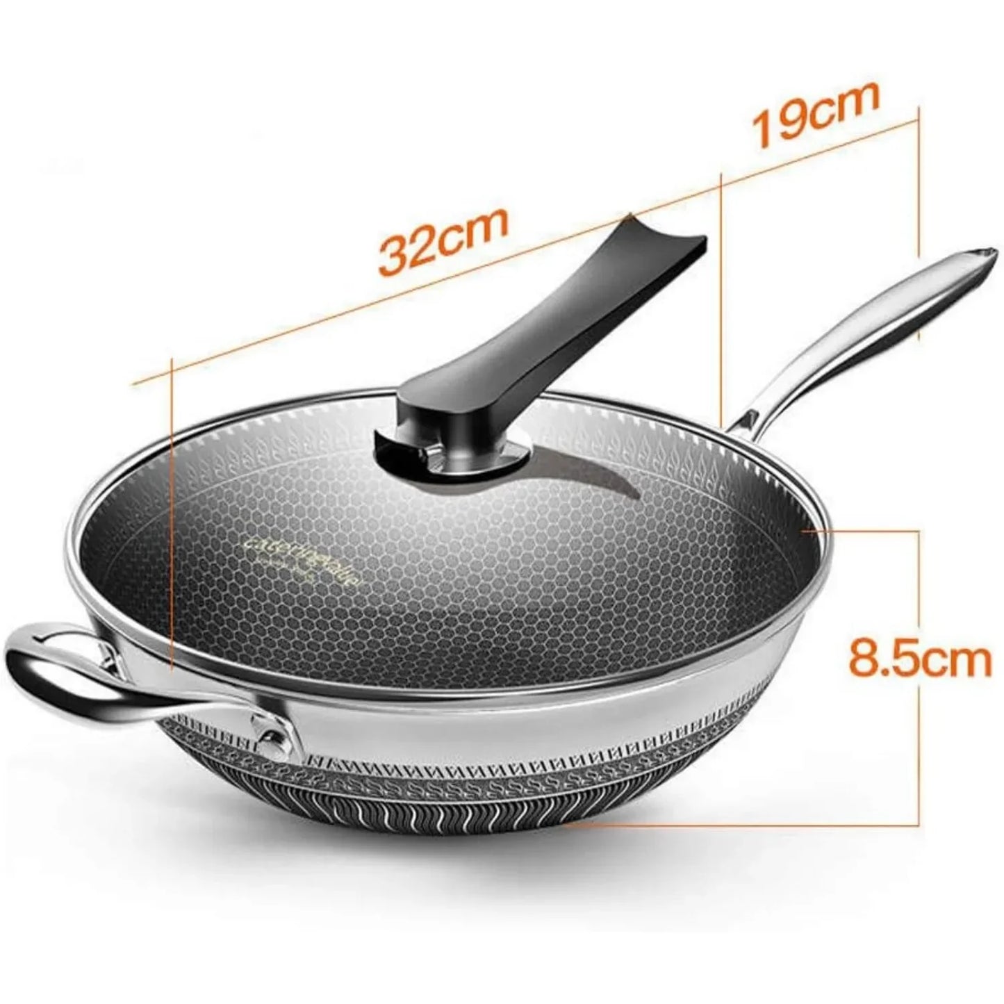Hign-concerned Stainless Steel Saute Pan With Honeycomb Coating Nonstick