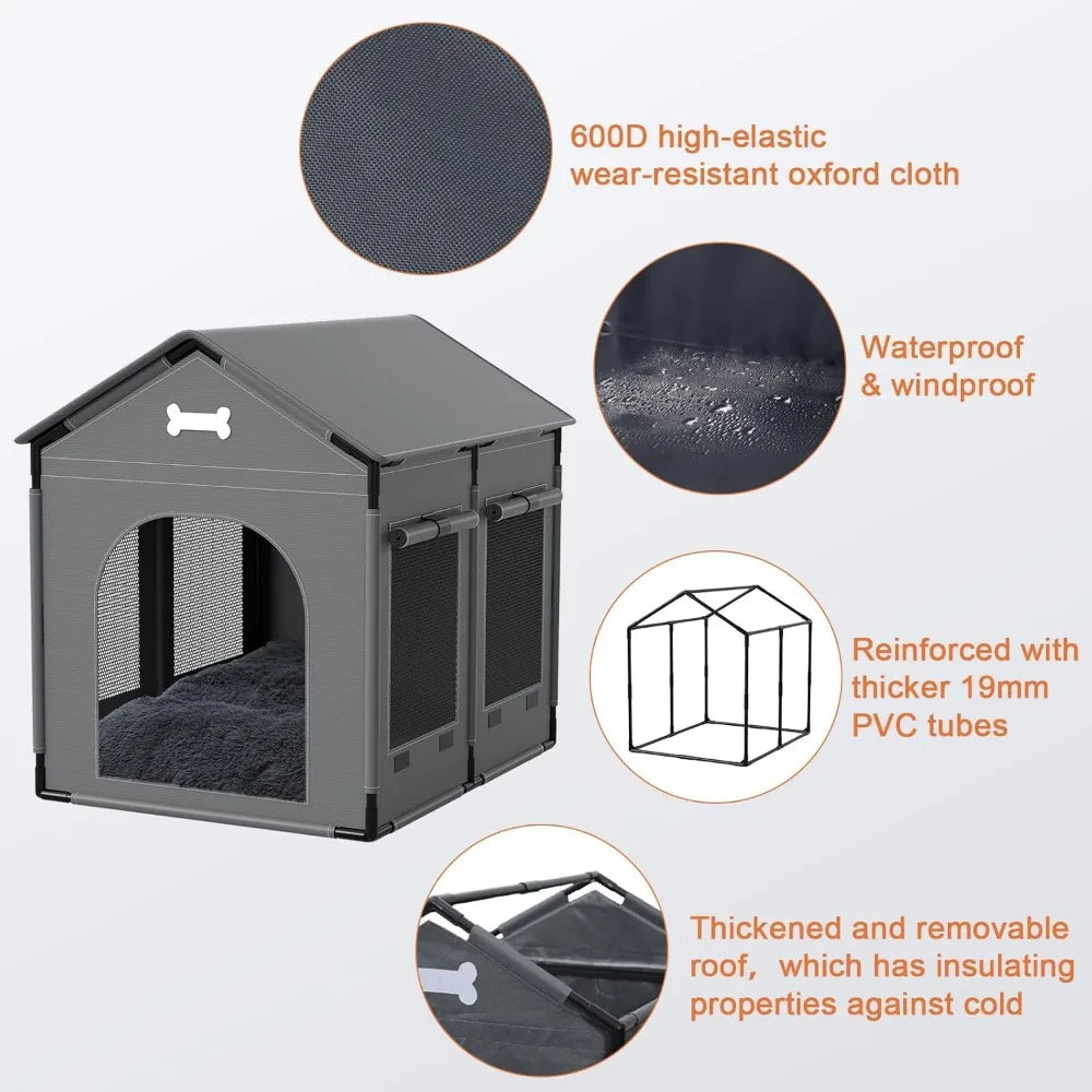 Indoor Dog House With Frame Waterproof Pet Bed For Dogs