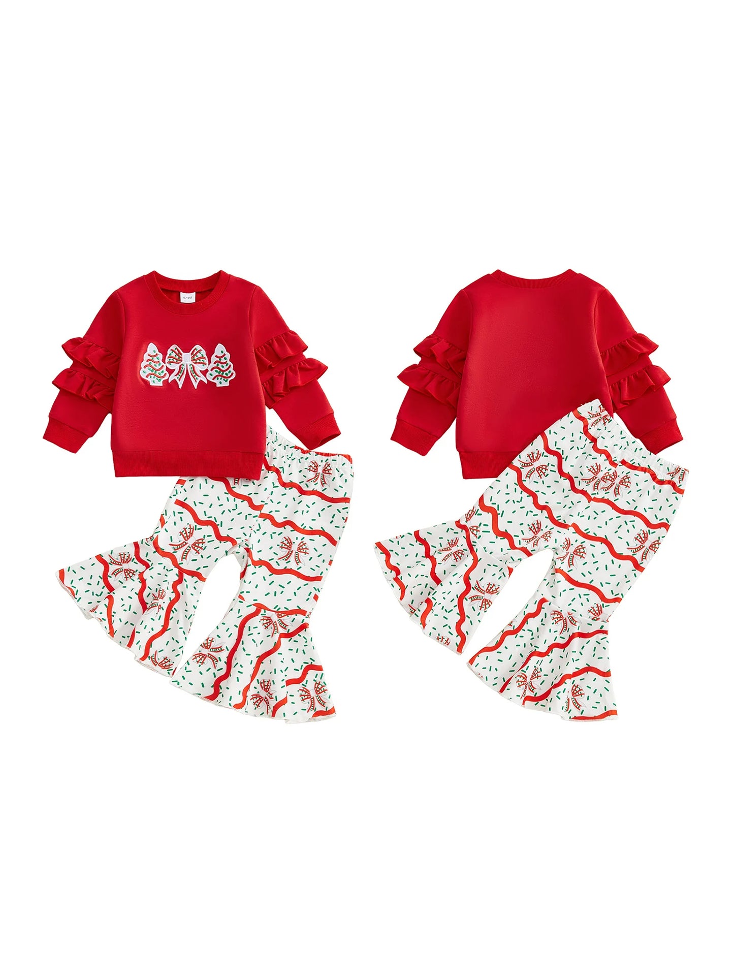 Adorable Infant Holiday Outfit Set With Festive Christmas Tree Design