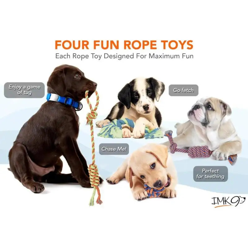 Gumay Bell Knot Dog Chewing Rope Toy Training Tool